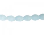 6mm Pale Blue Pressed Glass Oval Semi-Opaque Bead, 13" string 6mm Pale Blue Pressed Glass Oval Semi-Opaque Bead, 13" string