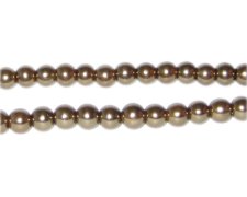 (image for) 6mm Antique Gold Glass Pearl Bead, approx. 78 beads