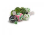 Approx. 1.5 - 2oz. Pink/Green Bead Mix Approx. 1.5 - 2oz. Pink/Green Bead Mix
