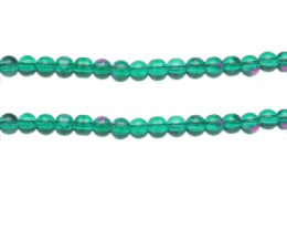 (image for) 6mm Green Spray Glass Bead, approx. 42 beads
