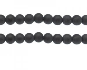 (image for) 10mm Black Semi-Matte Glass Bead, approx. 17 beads