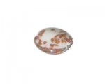 26mm White Pattern Foil Handmade Lampwork Glass Bead, 2 beads 26mm White Pattern Foil Handmade Lampwork Glass Bead, 2 beads