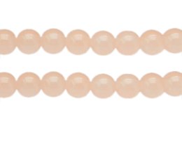 (image for) 12mm Pale Salmon Jade-Style Glass Bead, approx. 17 beads