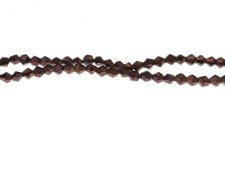 (image for) 4mm Copper Electroplated Bicone Glass Bead, 16" string