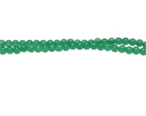 (image for) 4mm Jade Green Jade-Style Glass Bead, approx. 107 beads