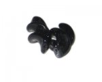 18 x 42mm Black Twirl Handmade Lampwork Glass Bead, 2 beads 18 x 42mm Black Twirl Handmade Lampwork Glass Bead, 2 beads