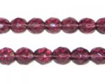 12mm Plum Faceted Glass Bead, 13" string 12mm Plum Faceted Glass Bead, 13" string