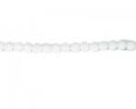 6mm White Opaque Glass Bead, 13" string 6mm White Opaque Glass Bead, 13" string