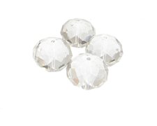 (image for) 18 x 16mm Crystal Faceted Rondelle Glass Bead, 4 beads