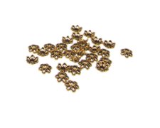 (image for) 6mm Metal Gold Bead Cap, approx. 30 caps