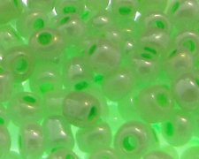 (image for) 6/0 Soft Green Ceylon Glass Seed Beads, 1oz. bag