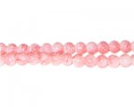 6mm Rose Quartz-Style Glass Bead, approx. 72 beads 6mm Rose Quartz-Style Glass Bead, approx. 72 beads