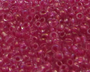 (image for) 11/0 Fuchsia Luster Glass Seed Beads, 1oz. bag