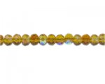 8 x 6mm Gold AB Finish Faceted Rondelle Glass Bead, 13" string 8 x 6mm Gold AB Finish Faceted Rondelle Glass Bead, 13" string