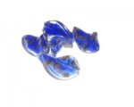 26 x 18mm Blue Foil Twirl Lampwork Glass Bead, 5 beads 26 x 18mm Blue Foil Twirl Lampwork Glass Bead, 5 beads