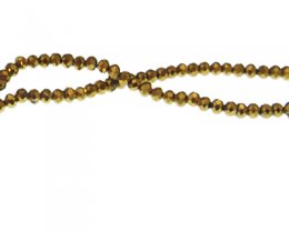 (image for) 4mm Antique Gold Electroplated Glass Bead, 16" string
