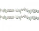 6 - 8mm Clear Glass Chips, 10.5" string 6 - 8mm Clear Glass Chips, 10.5" string