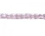 8mm Pink Faceted Cube Glass Bead, 14" string 8mm Pink Faceted Cube Glass Bead, 14" string