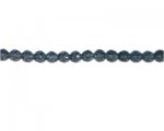 6mm Stone Gray Faceted Glass Bead, 14" string 6mm Stone Gray Faceted Glass Bead, 14" string