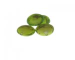 20mm Apple Green Lampwork Glass Bead, 4 beads 20mm Apple Green Lampwork Glass Bead, 4 beads