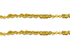 (image for) 4mm Gold Bicone Glass Bead, 14" string, side drill