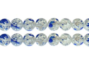 (image for) 12mm Lotus Crackle Spray Glass Bead, approx. 18 beads