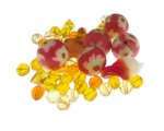 Approx. 1.5-2oz. Golden Red Glass Bead Mix Approx. 1.5-2oz. Golden Red Glass Bead Mix