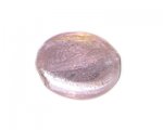34mm Pink Foil Flat Round Handmade Lampwork Glass Bead 34mm Pink Foil Flat Round Handmade Lampwork Glass Bead