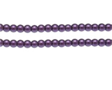 (image for) 6mm Dark Purple Glass Pearl Bead, approx. 78 beads