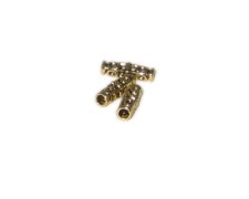 (image for) 18 x 6mm Gold Tube Metal Spacer Bead, 3 beads
