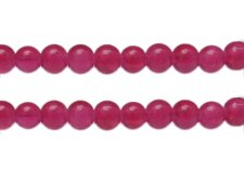 (image for) 10mm Raspberry Gemstone-Style Glass Bead, approx. 17 beads