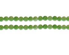 (image for) 6mm Apple Green Marble-Style Glass Bead, approx. 72 beads