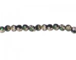 4mm Black Round Cloisonne Bead, 10 beads