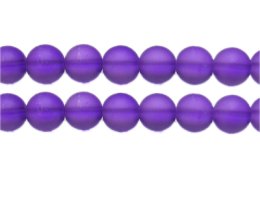 (image for) 12mm Purple Semi-Matte Glass Bead, approx. 13 beads