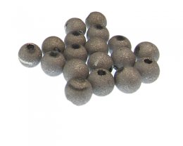 (image for) Approx. 1oz. x 10mm Silver Druzy-Style Glass Bead