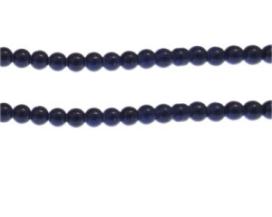 (image for) 6mm Navy Solid Color Glass Bead, approx. 68 beads