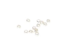 (image for) 2mm Silver-Coated Crimp Bead - approx. 250 beads