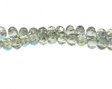 (image for) 10 x 8mm Silver Rondelle Glass Bead, 20" string