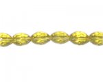 10 x 14mm Light Gold Faceted Oval Glass Bead, 13" string 10 x 14mm Light Gold Faceted Oval Glass Bead, 13" string