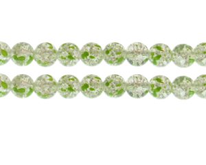 (image for) 10mm Zinnia Crackle Spray Glass Bead, approx. 23 beads
