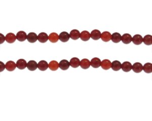 (image for) 6mm Red/Rust Gemstone Bead, approx. 30 beads