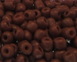 (image for) 6/0 Rich Brown Opaque Glass Seed Bead, 1oz. Bag