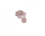 8mm Pink Foil Lampwork Cube Glass Bead, 5 beads 8mm Pink Foil Lampwork Cube Glass Bead, 5 beads