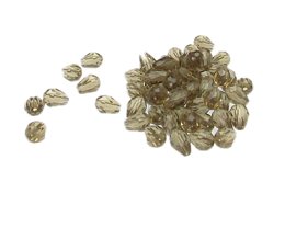 (image for) Approx. 1oz. x 8x6mm Stone Faceted Glass Drop Beads