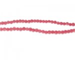 4mm Raspberry Jade-Style Glass Bead, approx. 105 beads