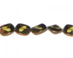 14mm Light Gold Vintage-Style Glass Bead, approx. 5 beads 14mm Light Gold Vintage-Style Glass Bead, approx. 5 beads