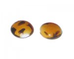 20mm Orange Dot Flat Round Handmade Lampwork Glass Bead, 4 beads 20mm Orange Dot Flat Round Handmade Lampwork Glass Bead, 4 beads