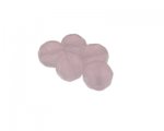 14mm Pink Semi-Opaque Faceted Glass Bead, 5 beads 14mm Pink Semi-Opaque Faceted Glass Bead, 5 beads