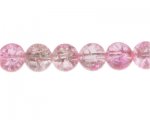 12mm Baby Pink Crackle Glass Bead, faded. No Returns! 12mm Baby Pink Crackle Glass Bead, faded. No Returns!