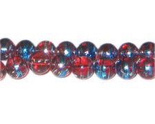 (image for) 10mm Stars n Stripes Abstract Glass Bead, approx. 16 beads